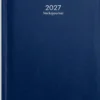 Almanacka Burde Veckojournal 2027 blått konstläder