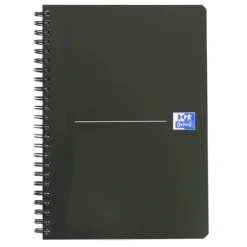 Anteckningsblock Oxford Smart Black A5, rutat, 90 blad, spiralbundet