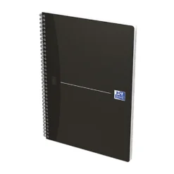 Anteckningsblock Oxford Smart Black A5, rutat, 90 blad, spiralbundet