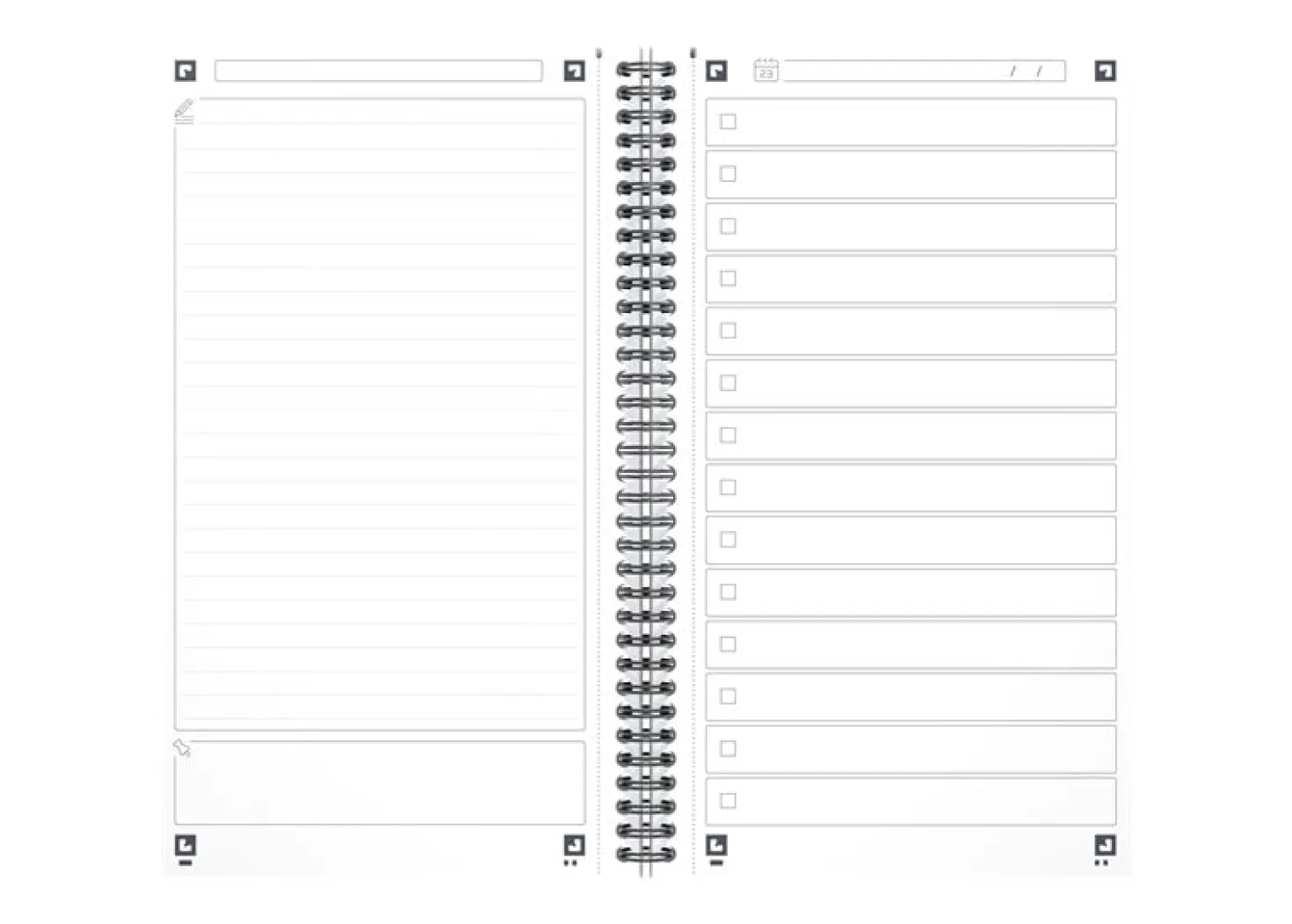 Anteckningsblock Oxford Task Manager, 141x246mm, 115 blad