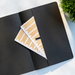 Anteckningsbok Burde Deluxe B5, linjerad, svart, 160 sidor