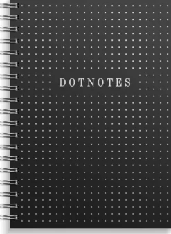 Anteckningsbok Burde DotNotes Spiralbunden, prickad, svart, 140 sidor