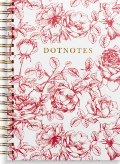 Anteckningsbok Burde DotNotes Spiralbunden, prickad, Blommor, 140 sidor