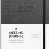 Anteckningsbok Burde Meeting Journal, konstläder, 44 möten, 192 sidor