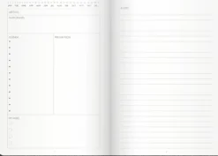 Anteckningsbok Burde Meeting Journal, konstläder, 44 möten, 192 sidor