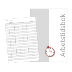Arbetstidsbok Burde A5, häftad, 32 sidor