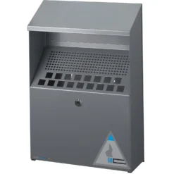 Askkopp Durable Väggmonterad, låsbar, 4 liter, grå