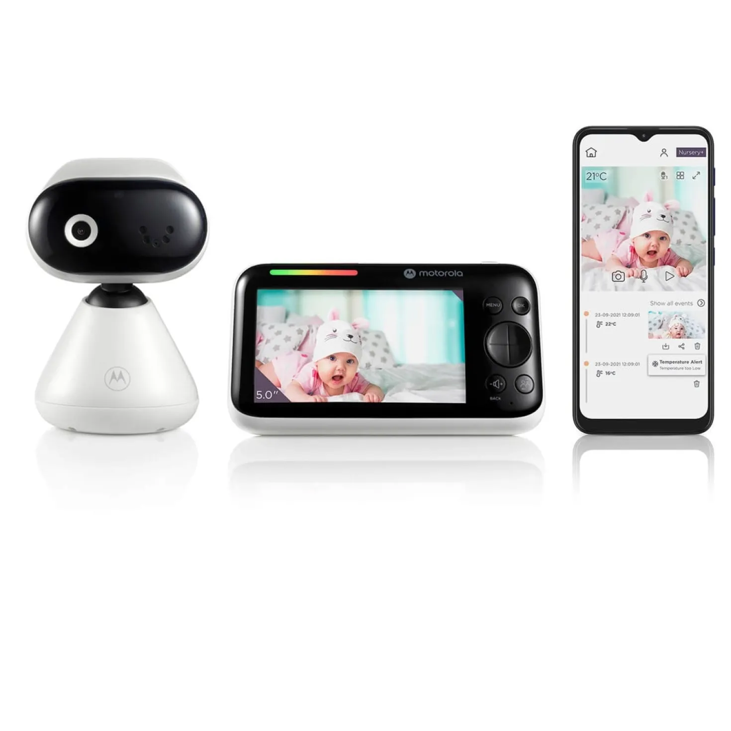 Babyvakt MOTOROLA PIP1500 Connect Wi-Fi, 5-tums skärm, HD-kamera