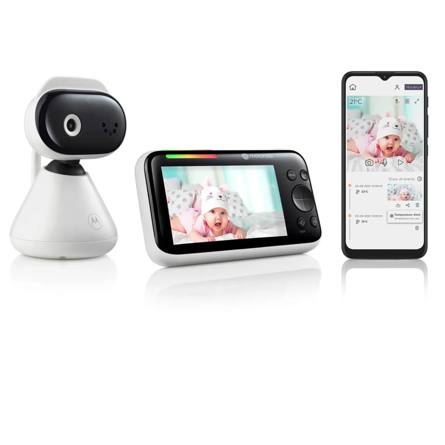 Babyvakt MOTOROLA PIP1500 Connect Wi-Fi, 5-tums skärm, HD-kamera