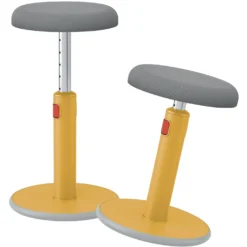 Balansstol Leitz Ergo Cosy Sitta-Stå, justerbar höjd 45–79 cm, gul