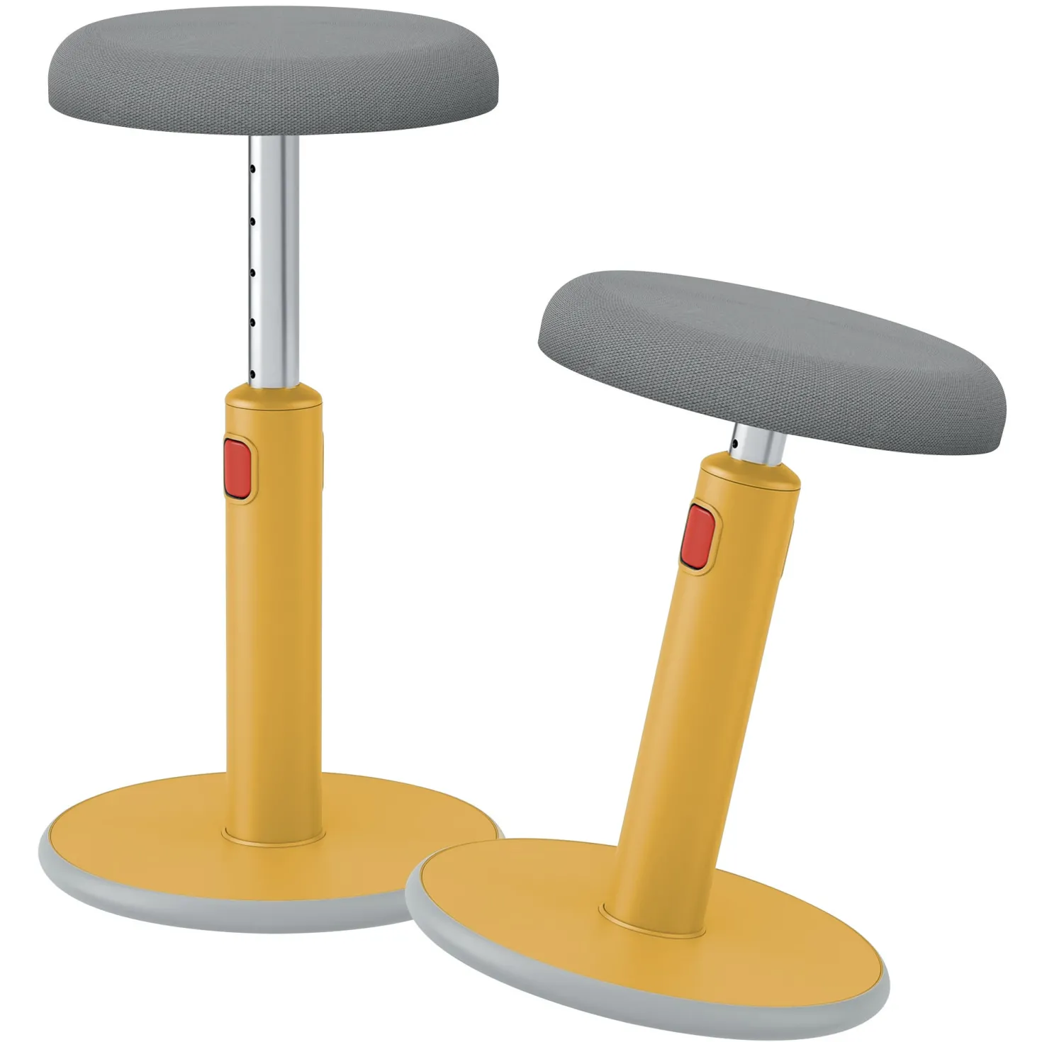 Balansstol Leitz Ergo Cosy Sitta-Stå, justerbar höjd 45–79 cm, gul