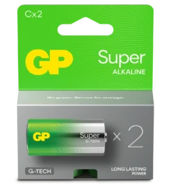 Batteri GP Super Alkaline C LR14, 1,5V, 2-pack
