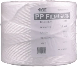 Bindgarn Siam Polypropylen Film 1/450, vit, 900 m, 2 kg