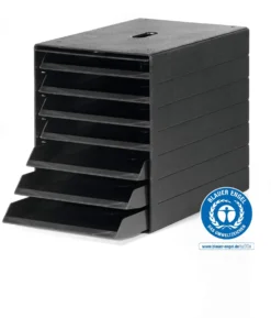 Blankettbox Durable Idealbox Plus, 7 fack, svart