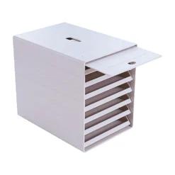 Blankettbox Durable Idealbox Plus, 7 fack, grå