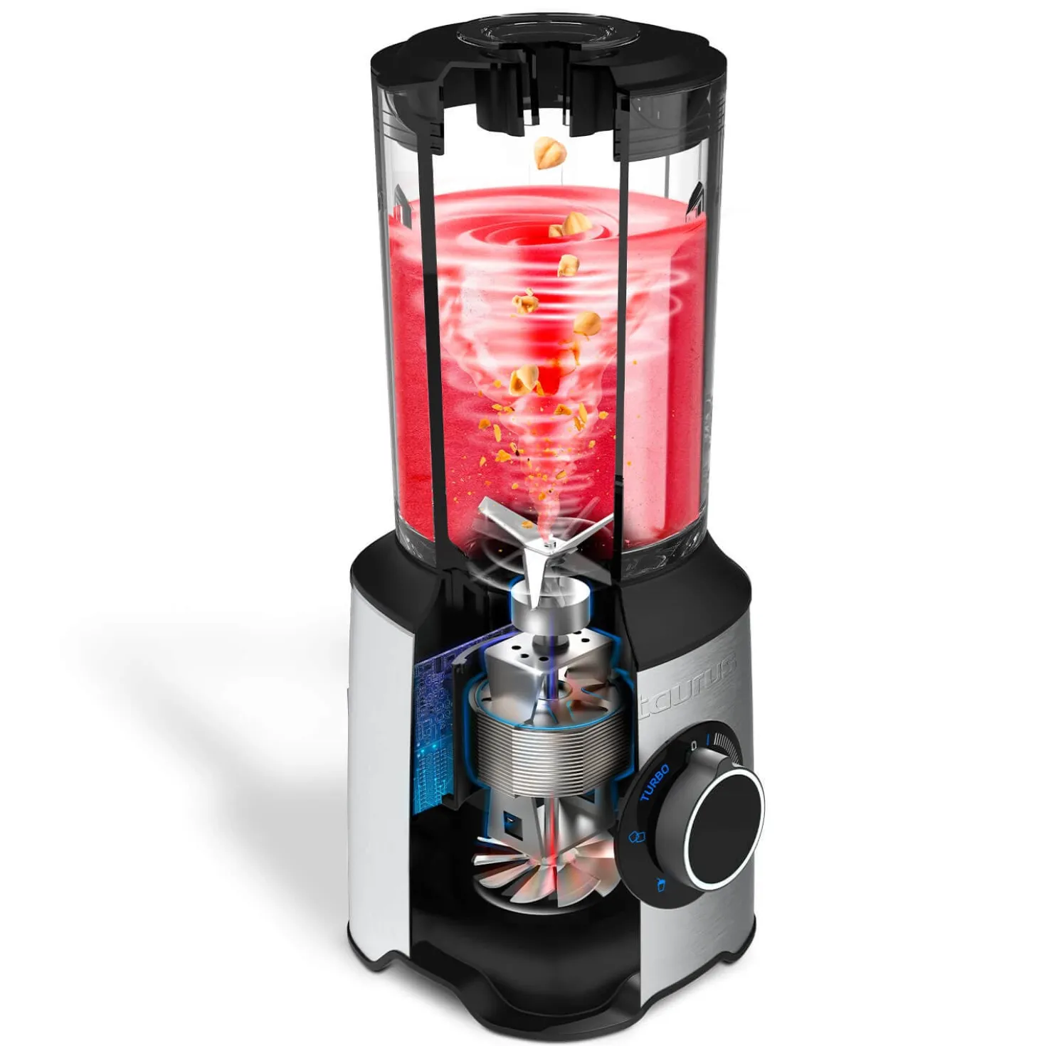 Blender TAURUS Prior Advance+, 1800W, 2 L glaskanna, pulpfilter