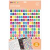 Bokstavsstickers Playbox, blandade färger, 6 ark
