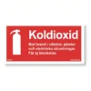 Brandskylt Unigraphics Typskylt Pulver, 200x100 mm, röd