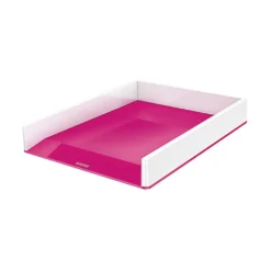 Brevkorg Leitz WOW Tvåfärgad, stapelbar, rosa