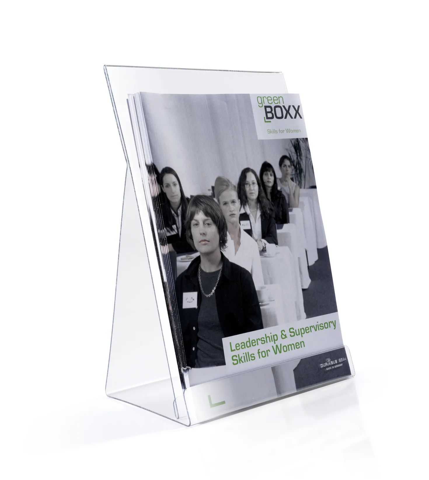 Broschyrställ Durable Bord A4, transparent, polystyren