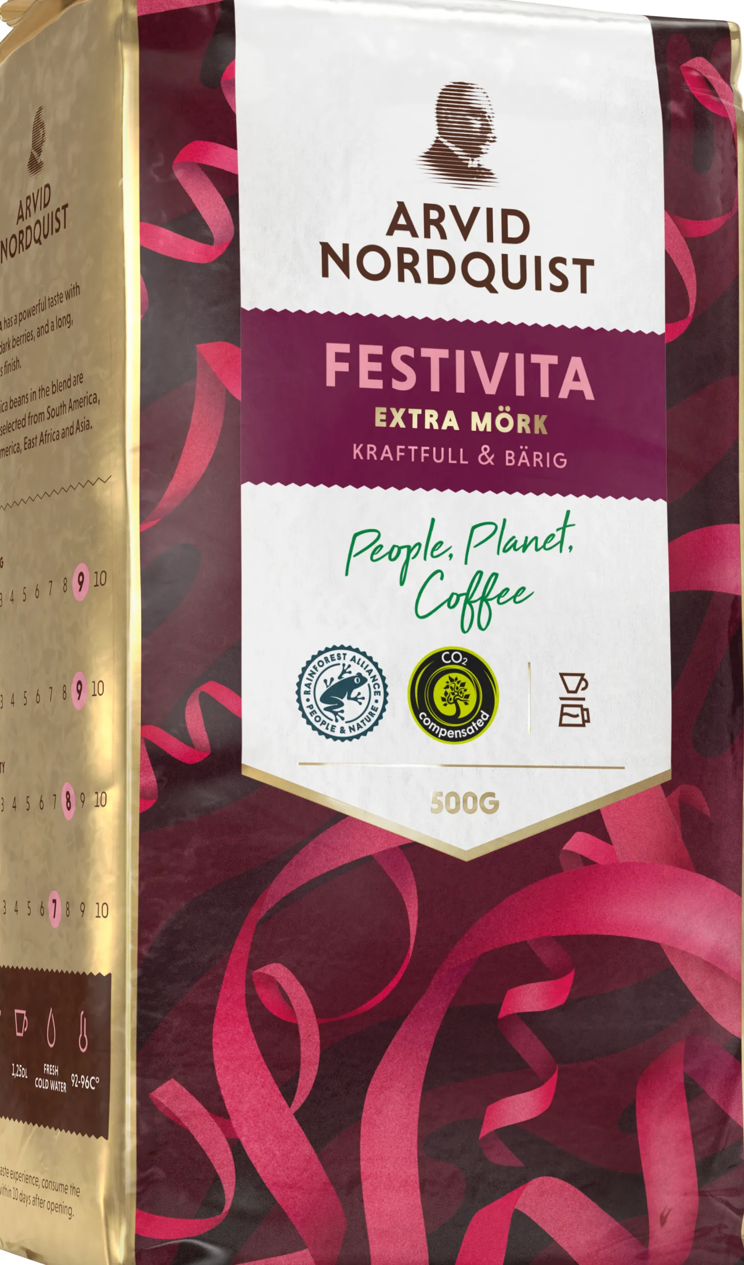 Bryggkaffe Arvid Nordquist Classic Festivita, mörkrost, 500 g