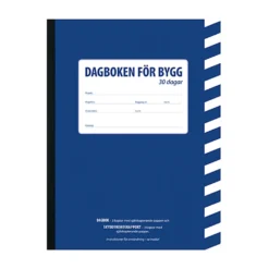 Byggdagbok Burde 30 dagar A4, självkopia, limbunden