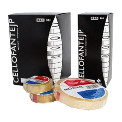 Cellofantejp Etab Transparent, 33m x 15mm, naturligt gummi