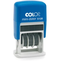 Datumstämpel Colop S120, 12 texter, svart bläck, 24x4 mm