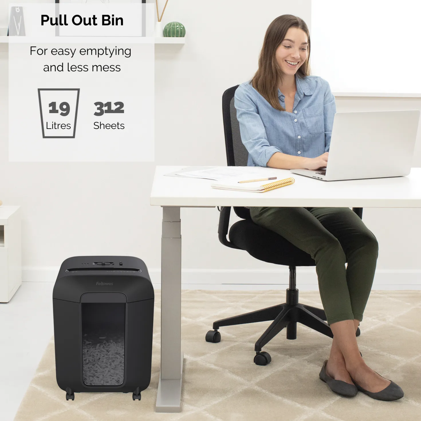 Dokumentförstörare Fellowes Automax 80M P-4, 17L