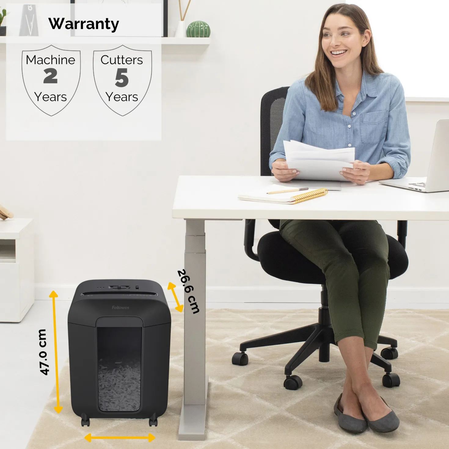 Dokumentförstörare Fellowes LX85 P-4, 19L