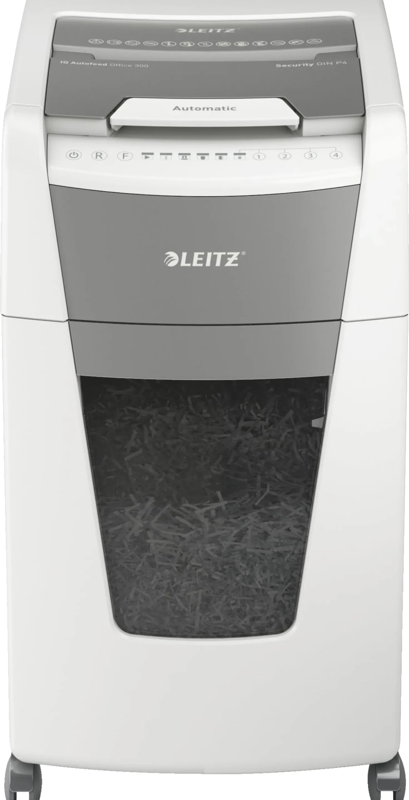 Dokumentförstörare Leitz IQ 300 Office AutoFeed, P4, 60L