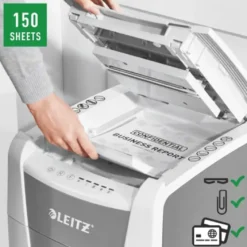 Dokumentförstörare Leitz IQ 150 Office P5, 44 liter
