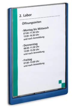 Dörrskylt Durable CLICK SIGN A4 stående, 210x297 mm, färgad ram