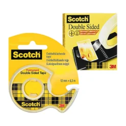Dubbelhäftande tejp Scotch 665, 12mm x 6,3m, photosäker
