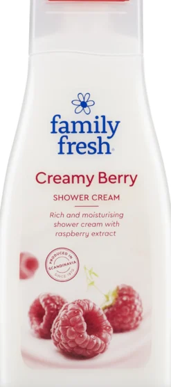 Duschkräm Familyfresh Creamy Berry, hallondoft, 500 ml