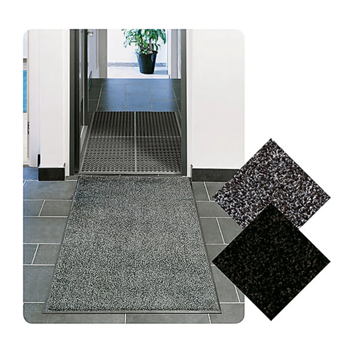 Entrématta Matting Classic, svart, 85x150 cm