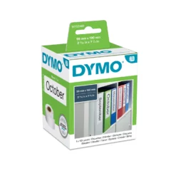 Etikett Dymo Label 190x59 mm, vit, permanent