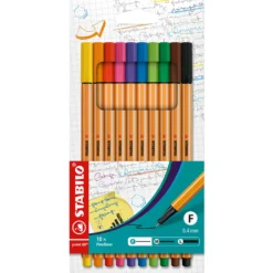 Fiberpenna Stabilo Point 88 Fineliner, 0,4 mm, 10-set