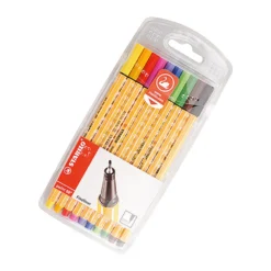 Fiberpenna Stabilo Point 88 Fineliner, 0,4 mm, 10-set