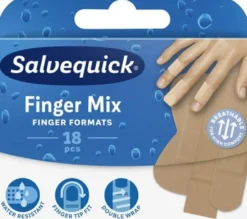 Fingerplåster Salvequick Finger Mix, 18 st, 3 storlekar