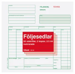 Följesedel Esselte Blankett 2/3 A4, självkopierande, 3x50 blad
