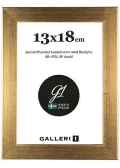Fotoram Galleri1 Guldfärgad Trä, 13x18 cm