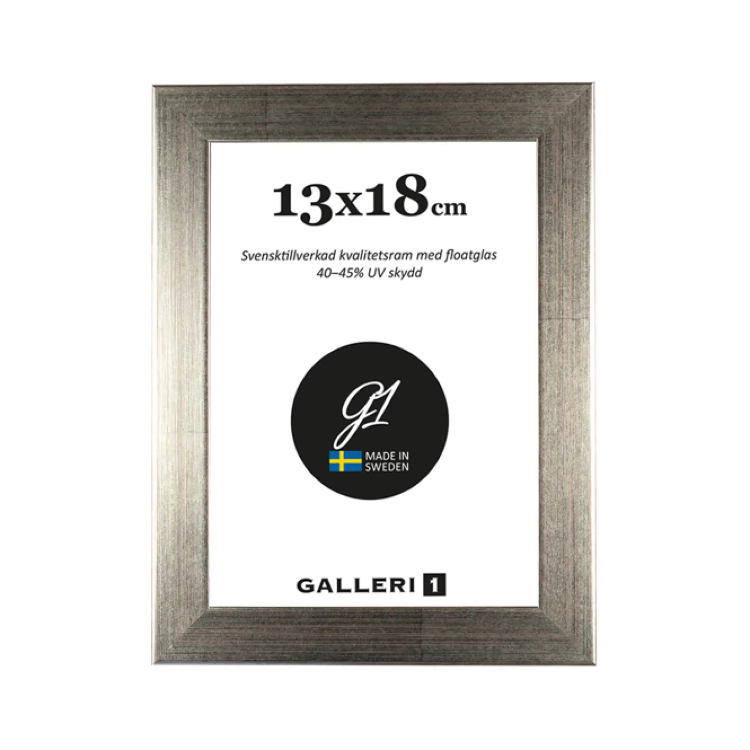 Fotoram Galleri1 Silverfärgad Trä, A3, 29,7x42 cm, floatglas