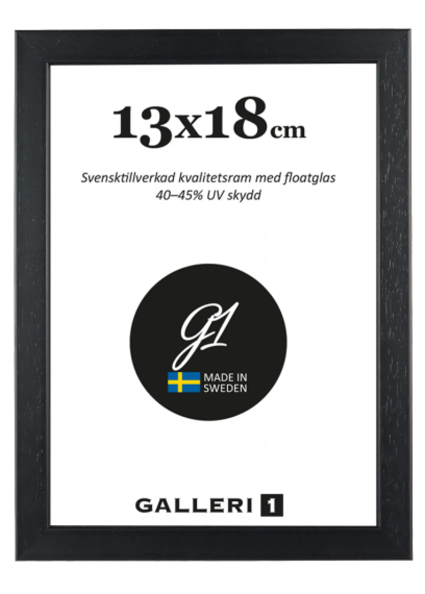 Fotoram Galleri1 Svartfärgad Trä, verkligt glas, 50x70 cm
