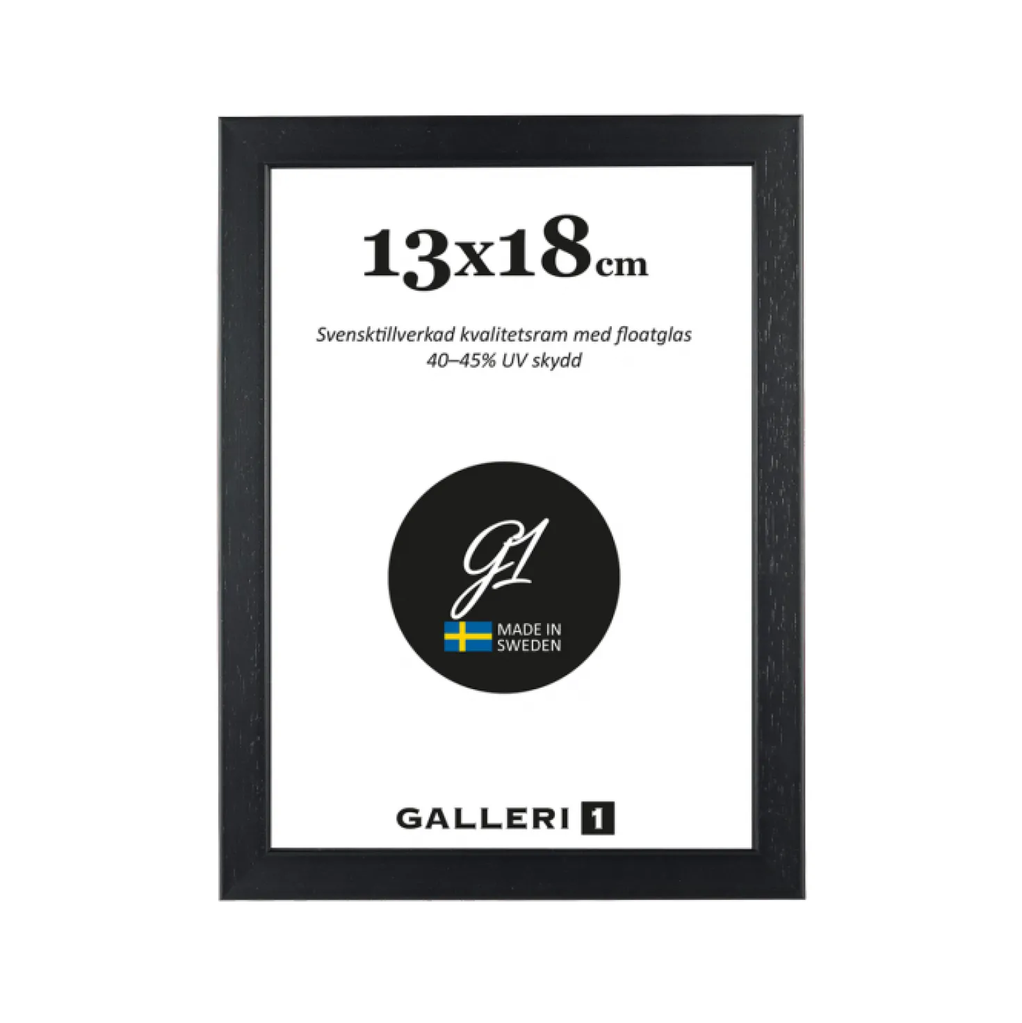 Fotoram Galleri1 Svartfärgad Trä, verkligt glas, 50x70 cm