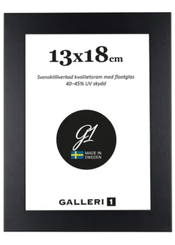 Fotoram Galleri1 Svart Trä Platt, 40x50 cm, floatglas