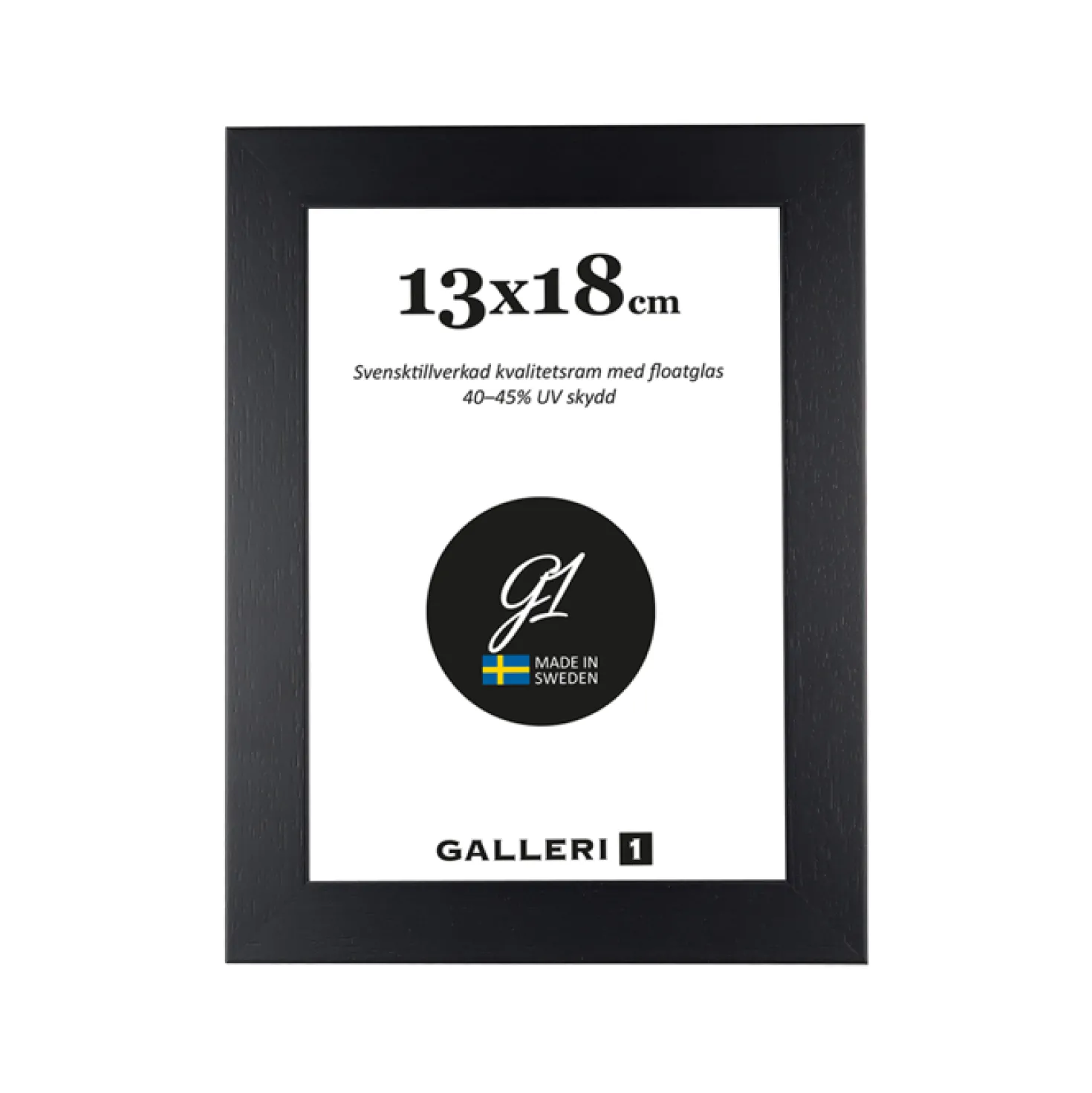 Fotoram Galleri1 svart trä, 70x100 cm, floatglas