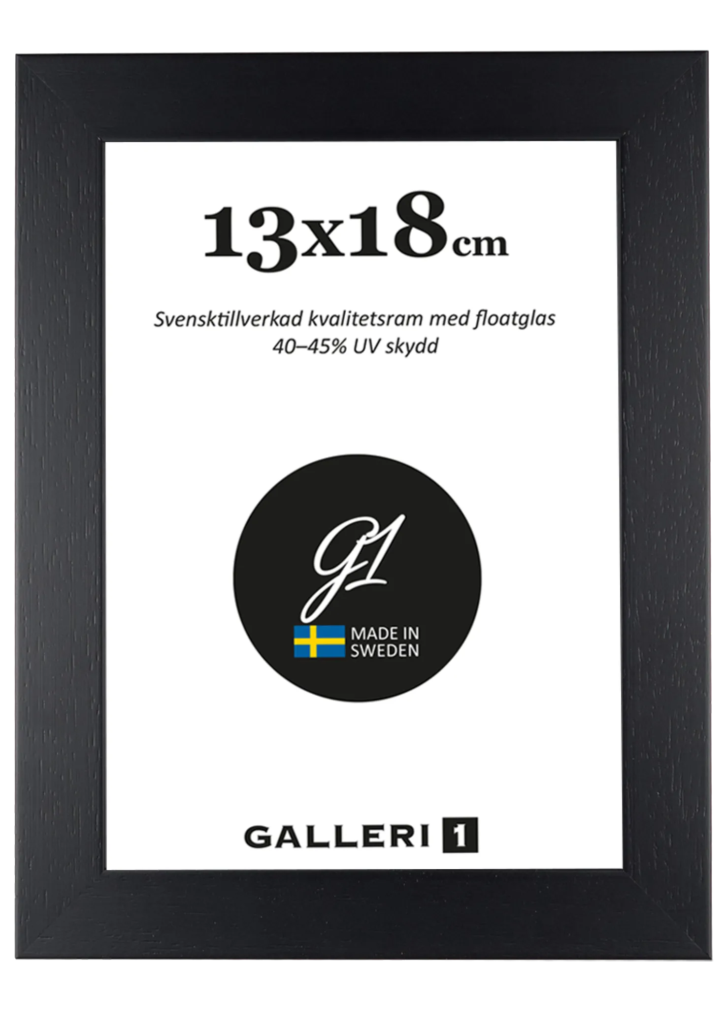 Fotoram Galleri1 Svart Trä, 10x15 cm, vägg och bord