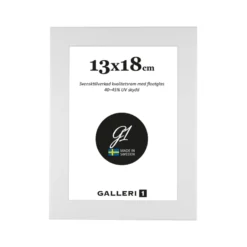 Fotoram Galleri1 Vitfärgad Trä Platt, 40x50 cm, riktigt glas