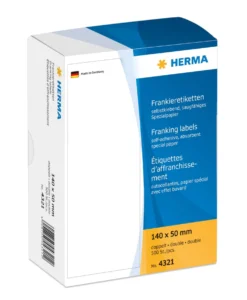 Frankeringsetikett Herma Dubbel, 140x50mm, 500 st